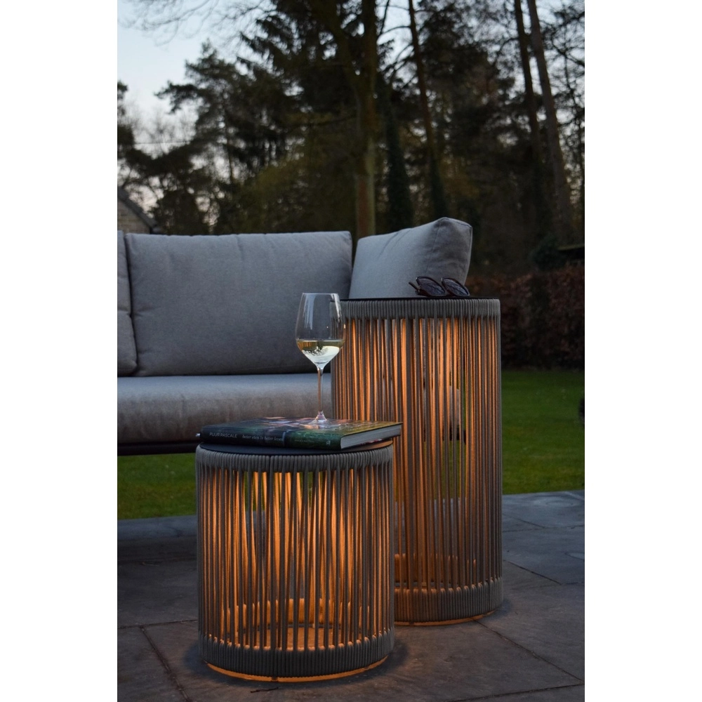 Rechargeable floor lamp Pingi taupe 61.5 x Ø 33.5cm Lucide 5411212061492