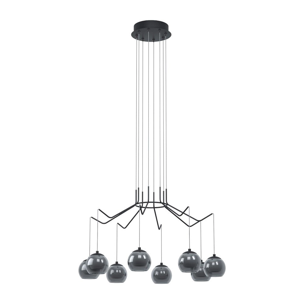 8-light hanging lamp Rovigana black Stars of Light 9002759395117
