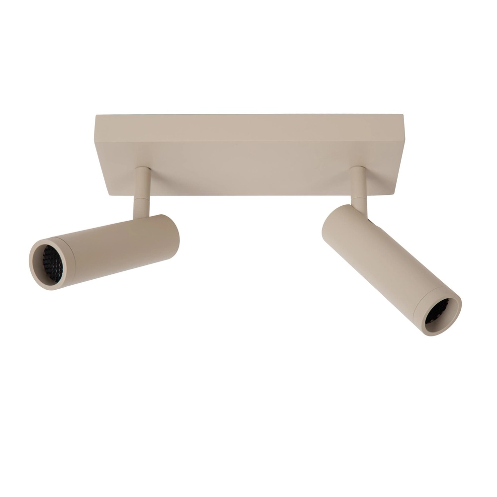 Sleek ceiling lamp Grado 2-light sand brown