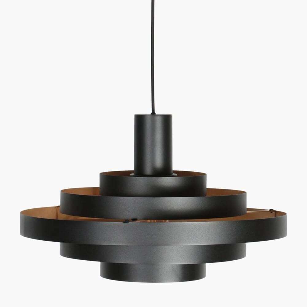 Design pendant lamp Halo Cirque black Ø 50cm Steinhauer 8712746178333
