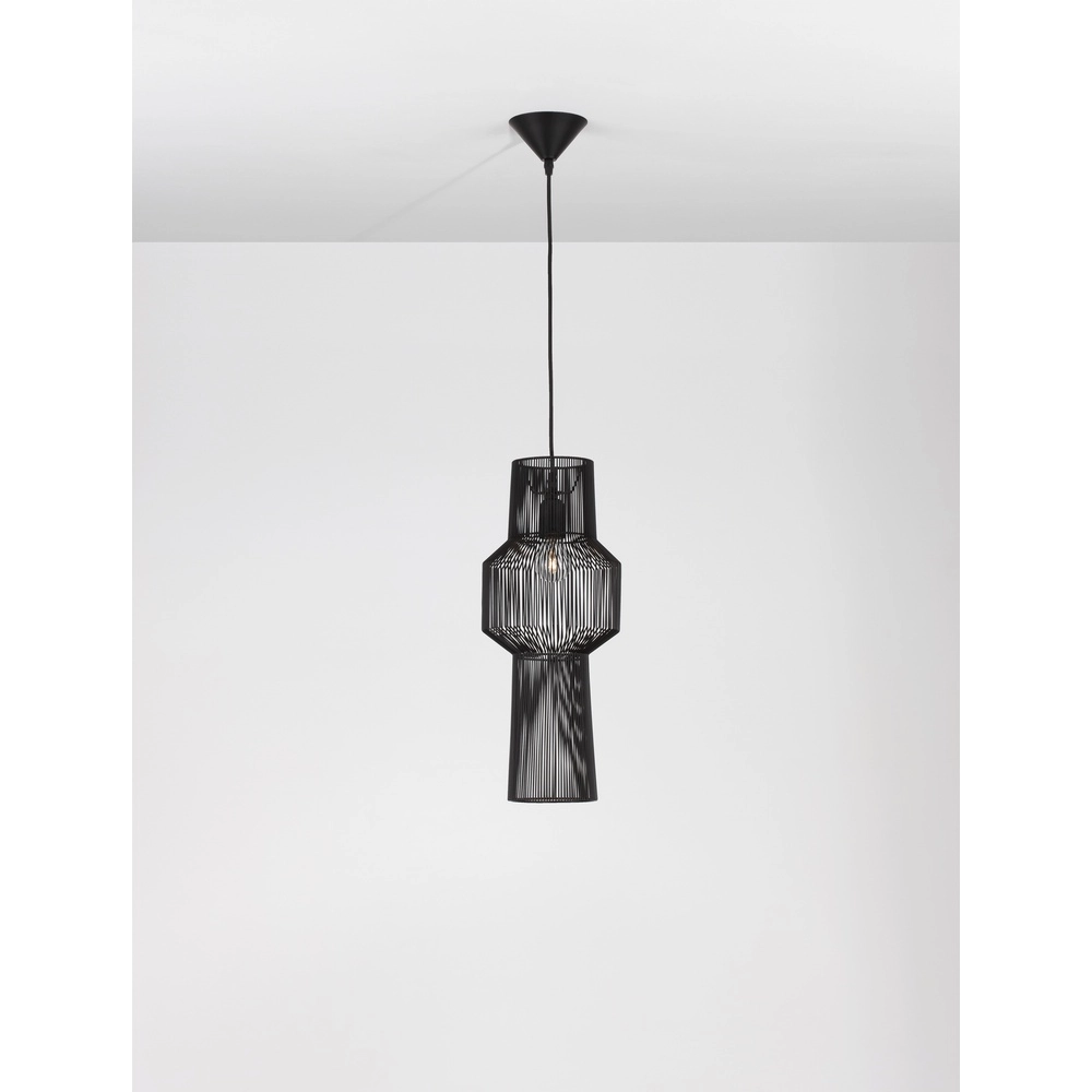 Bohemian pendant lamp Bredo Ø 21cm black Lyora 5212017438904