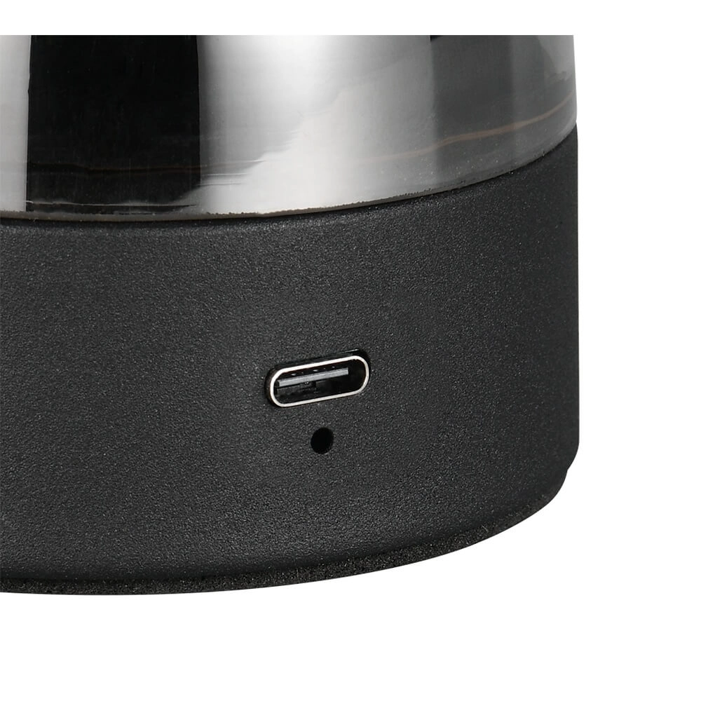 Table lamp Dooley Rechargeable with smoke glass Trio 4017807643206