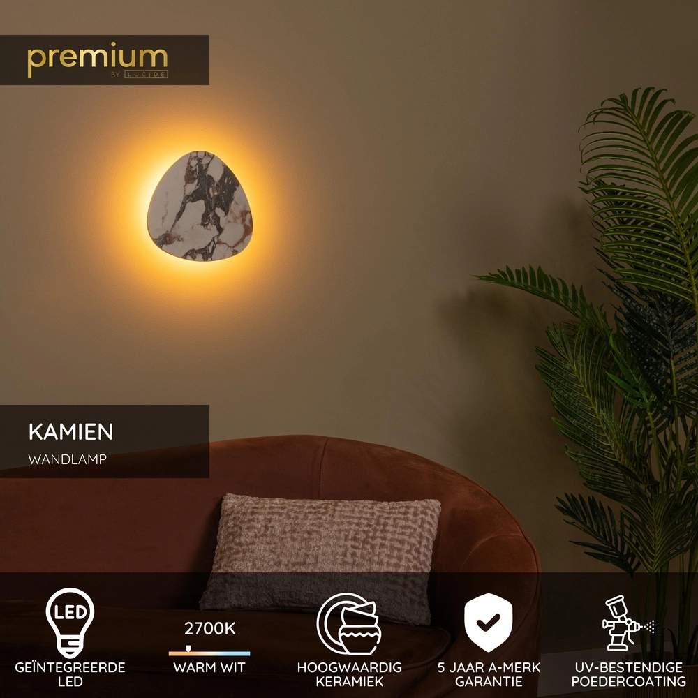 Unique wall lamp Kamien marble 30cm Premium by Lucide 5411212421258