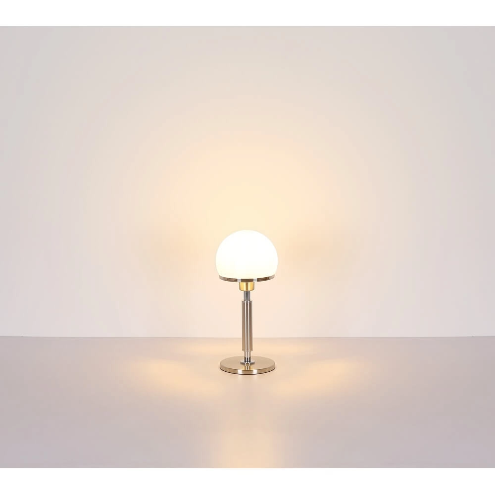 Table lamp Haku chrome with white glass Globo 9007371447312