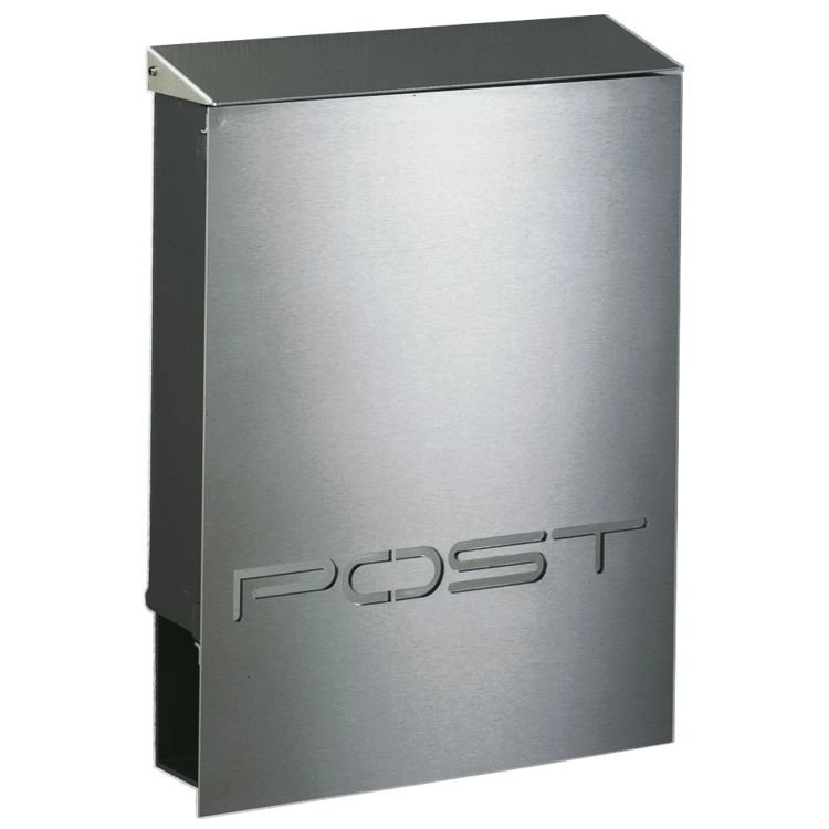 Stainless steel mailbox Letter Design 43cm grey