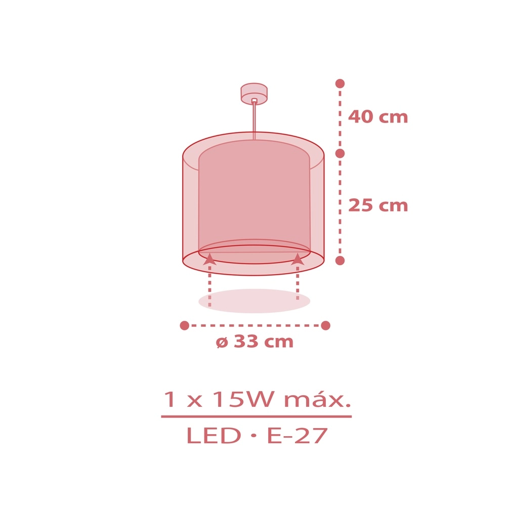 Pendant lamp Rainbow pink for children's room Dalber 8420406002569
