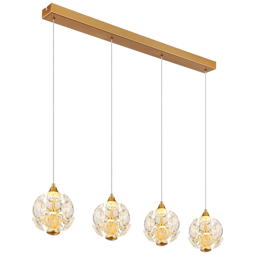 4-light pendant lamp Virina Gold