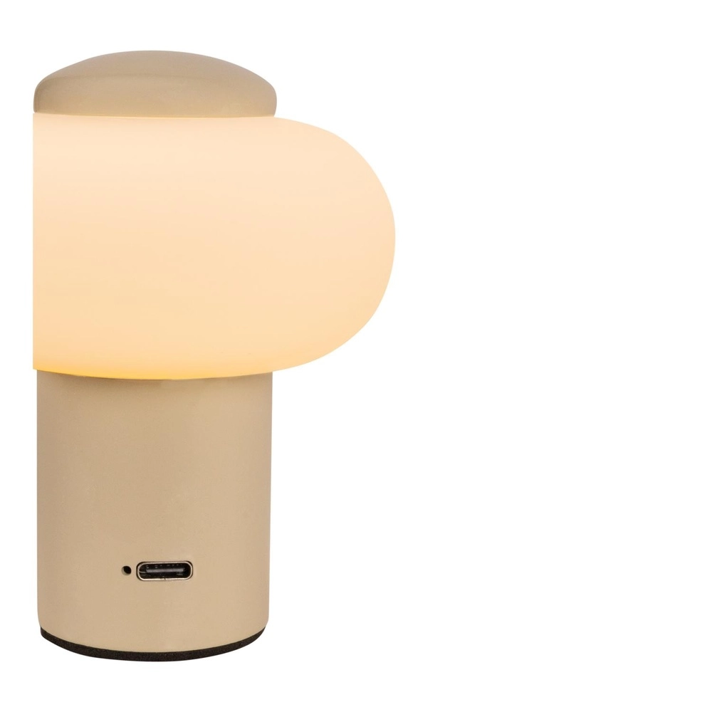 Rechargeable table lamp Gustav sand brown Lucide 5411212442079