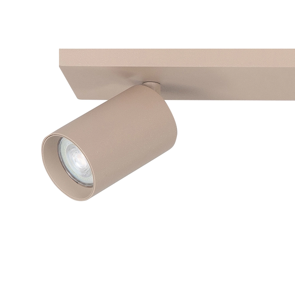 Surface-mounted spot Mila 3-light straight sand brown Highlight 8718379050459