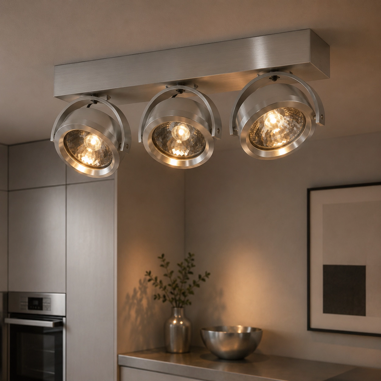 LED surface mounted spot Dutchess 3x13w - 2700K - 40cm metal gray