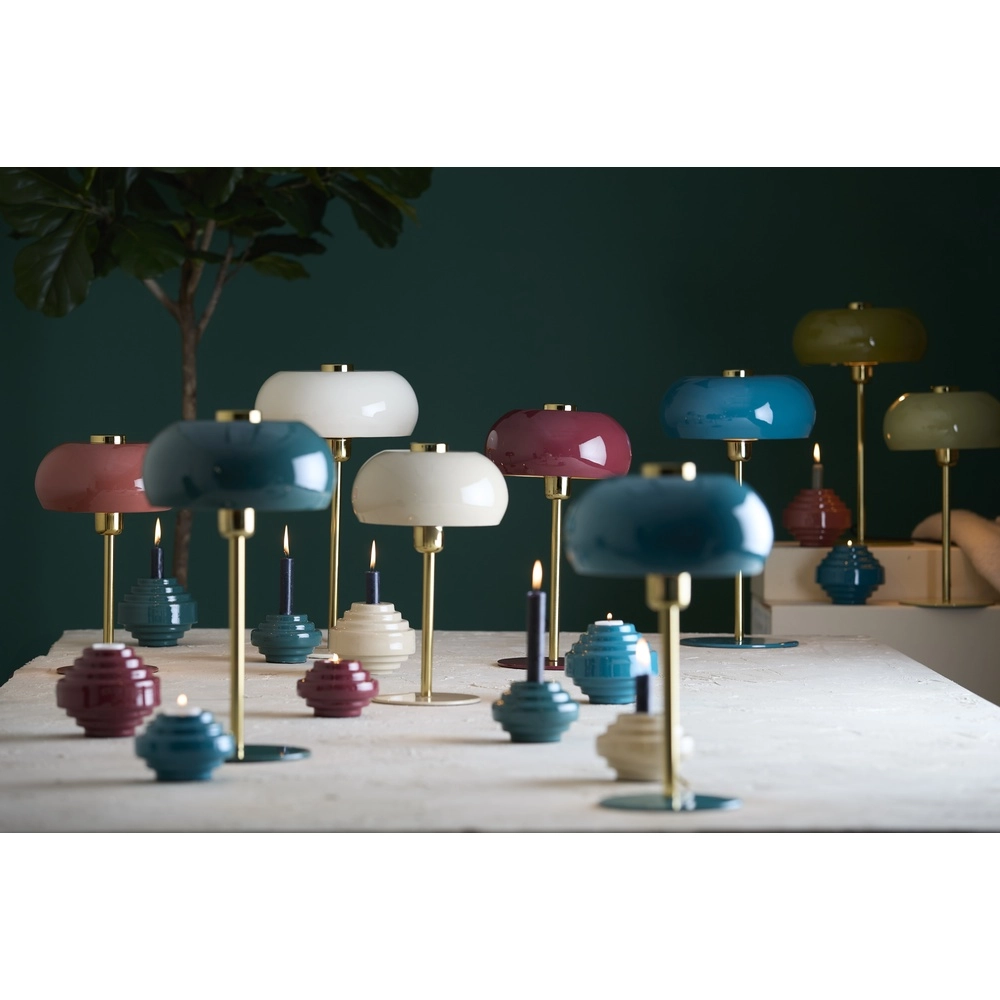 Table lamp Surin Ø 26cm - gloss cream with gold Light & Living 8717807740979