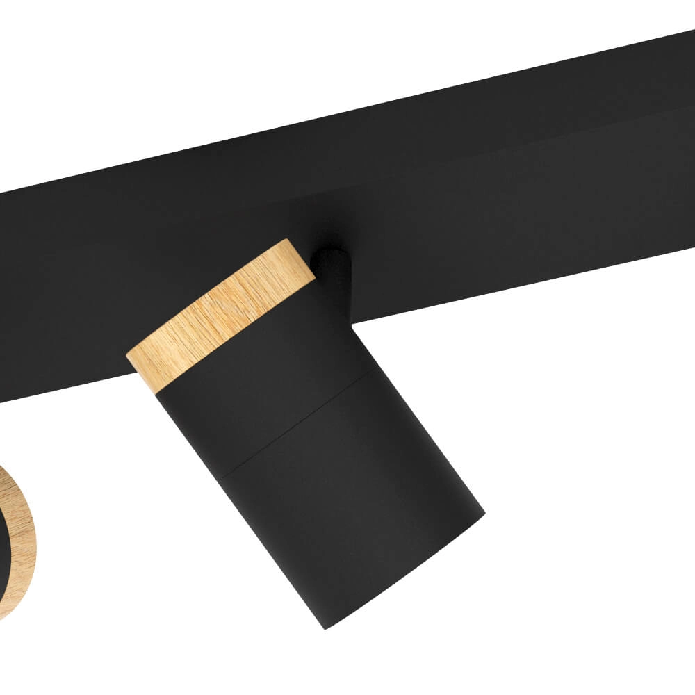 Black surface-mounted spotlight Cartagena Stars of Light 9002759396480