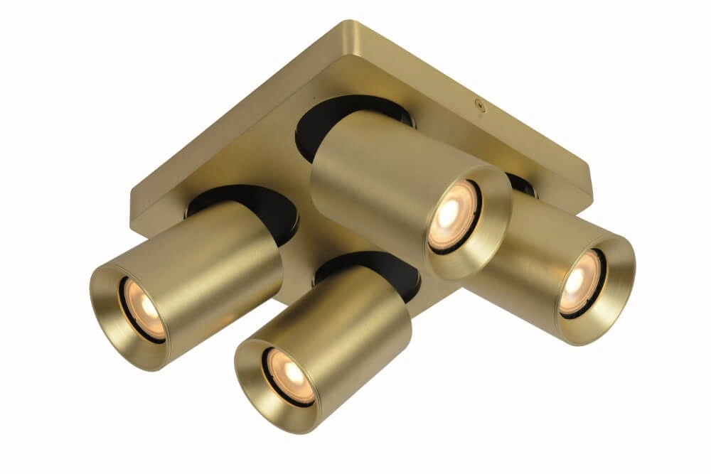 4-light surface-mounted spotlight Megano gold orientable