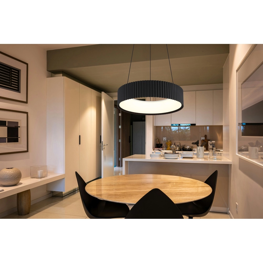 Design pendant lamp Kemp black Ø 46cm Globo 9007371569274
