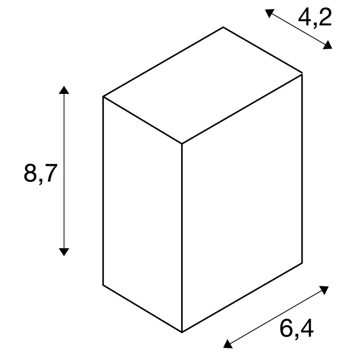 Square downlighter Quad 1 8.7cm white SLV 4024163129299