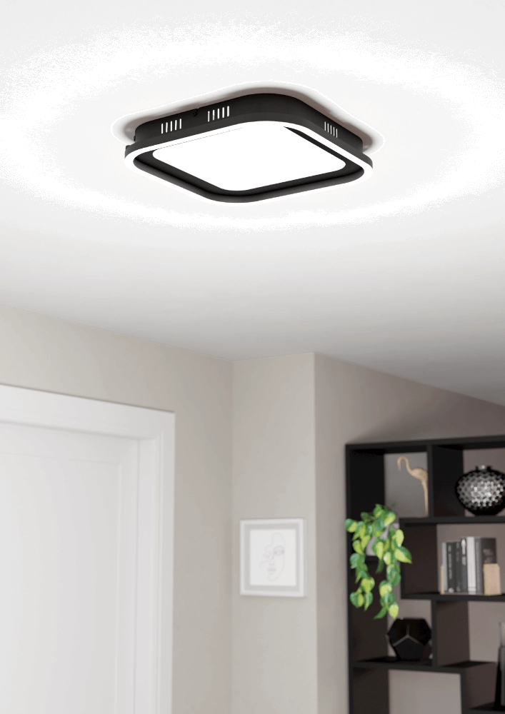 Black ceiling lamp Calagrano 38x38 Eglo 9008606245000
