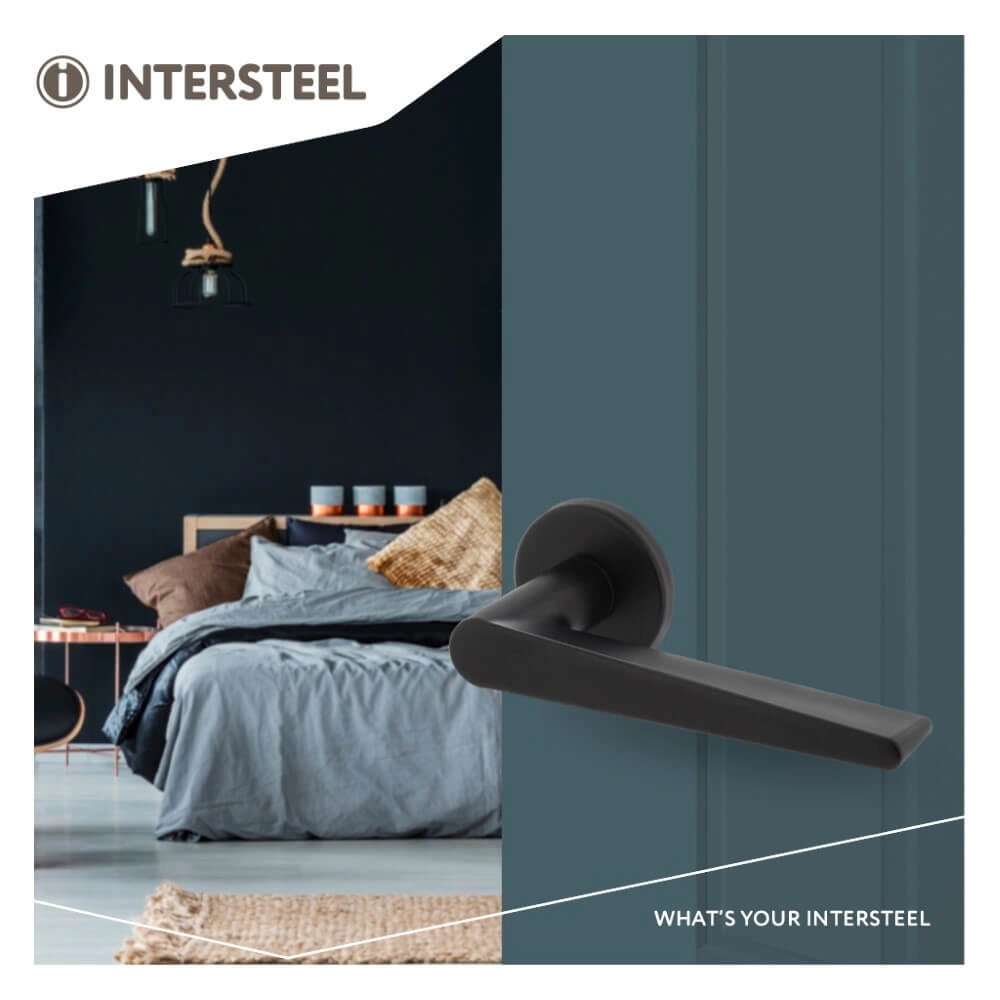 Design door handle Tiga black Intersteel 8714186550885