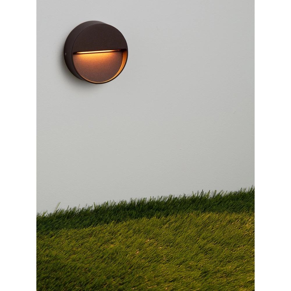 Round wall lamp Sete Rusty brown