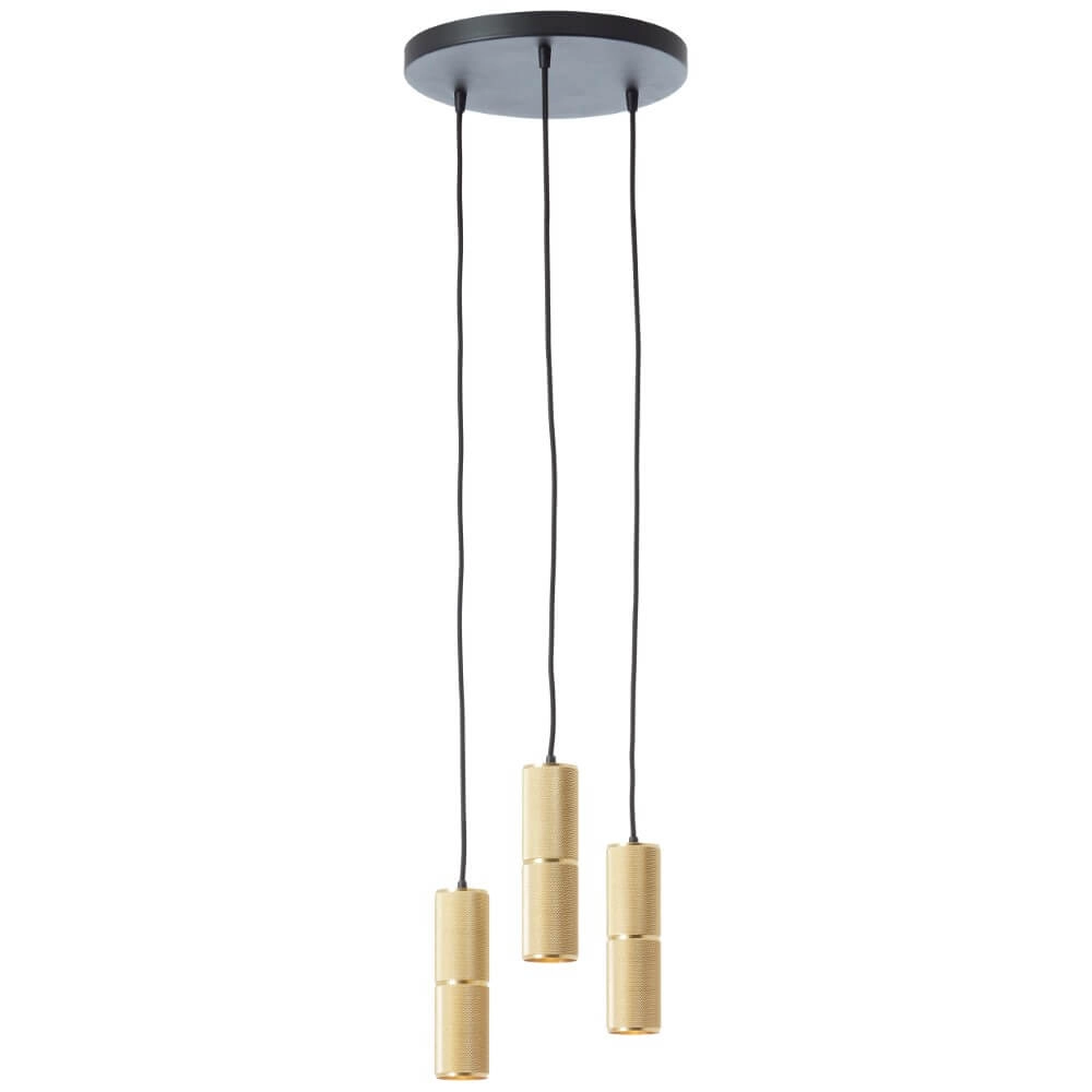 3-light pendant lamp Marty Ø 30cm gold