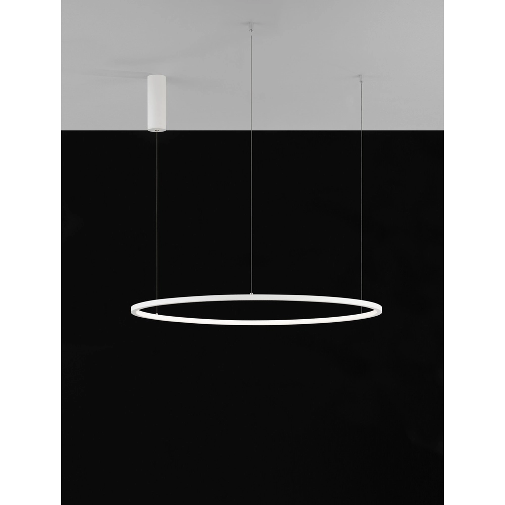 Round pendant lamp Tarquin white Ø 80cm Lyora 5212017438294