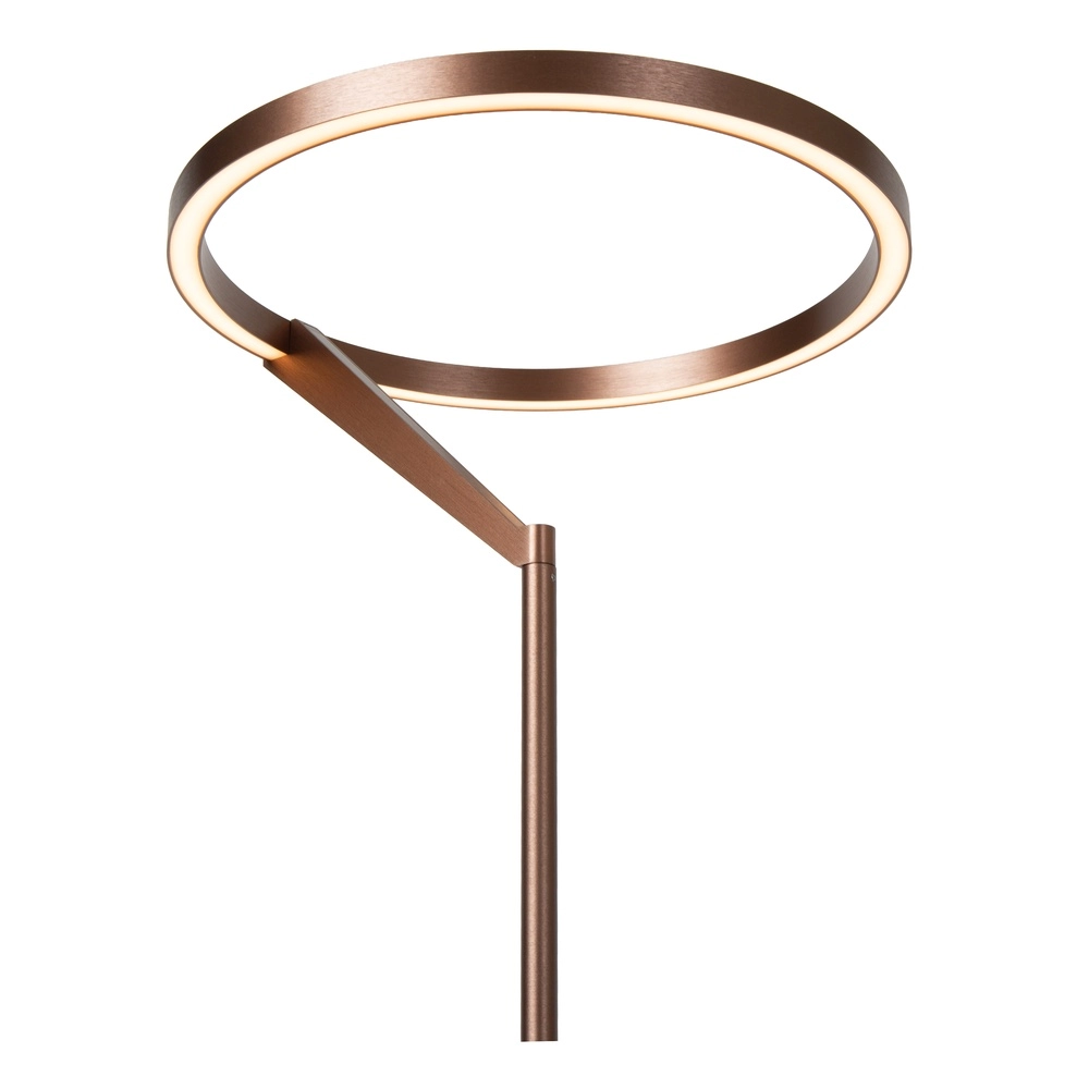 Sleek floor lamp with reading lamp Applause Brushed copper - LED Premium by Lucide 5411212221872