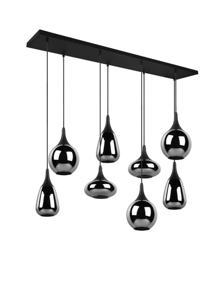8-light hanging lamp Lumina with smoke glass Trio 4017807542301