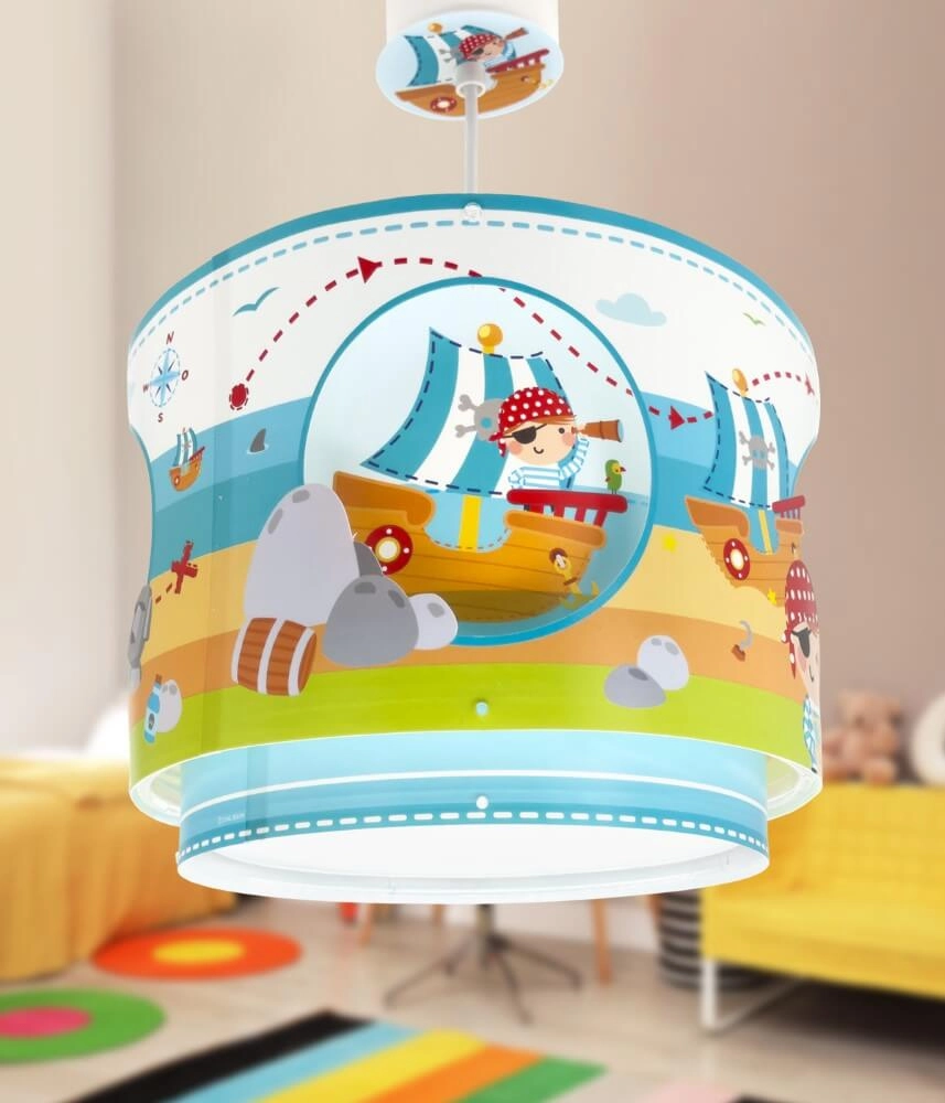 Children's room pendant lamp Pirate Island Ø 26cm Dalber 8420406002736