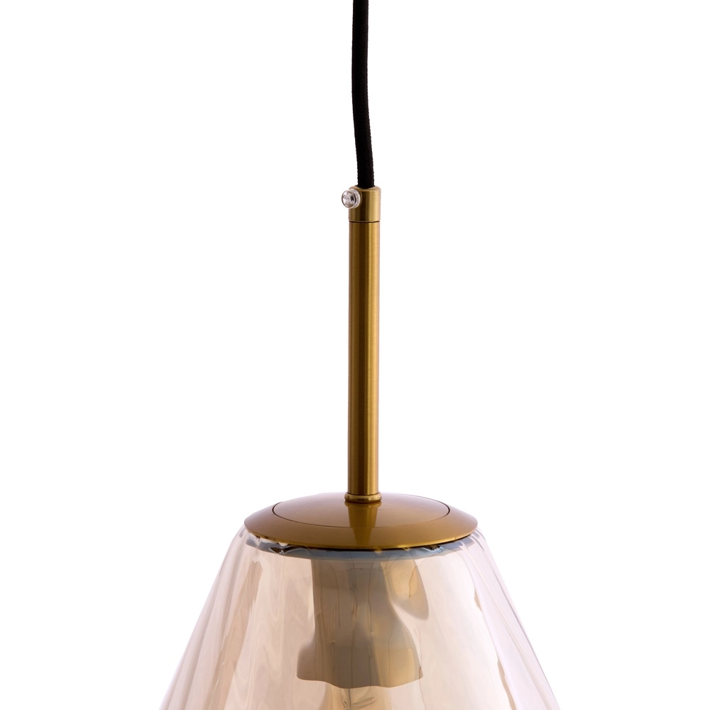 Glass pendant lamp Leona Ø 25cm - amber glass Light & Living 8717807834005