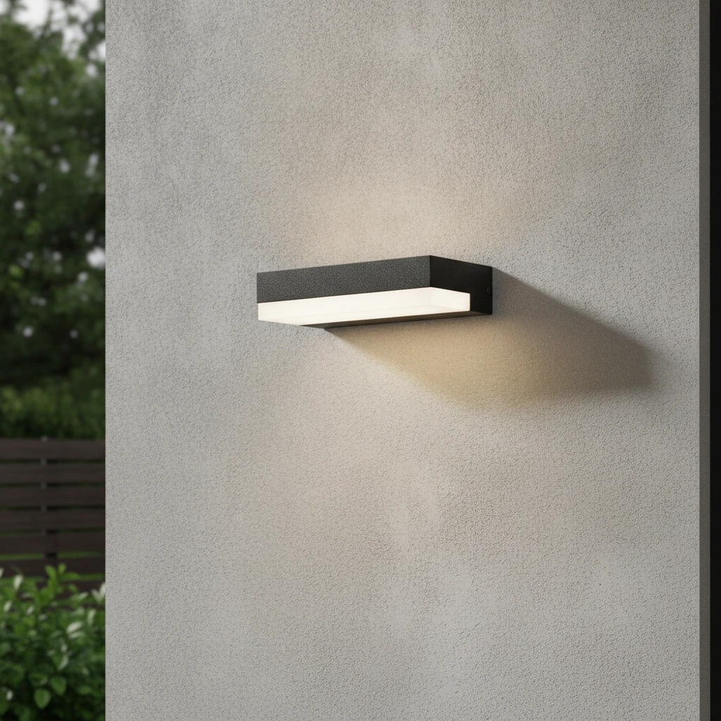 Sleek wall lamp Pure anthracite