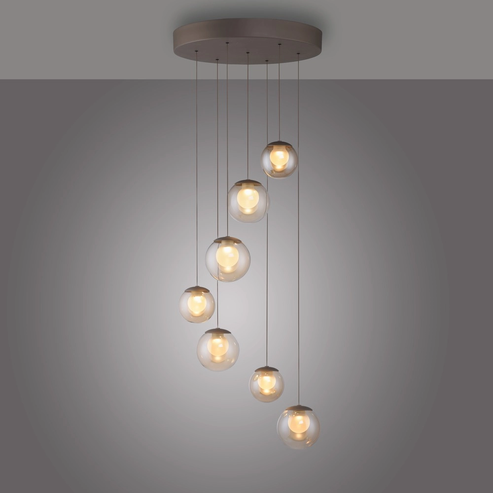 7-light pendant lamp Pure Popup Bronce Paul Neuhaus 4012248396681