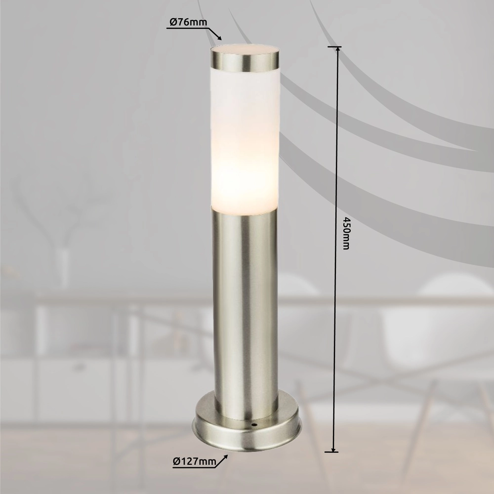 Garden lamp Boston Led Stainless steel with white - 8.8W - 3000K Globo 9007371291328