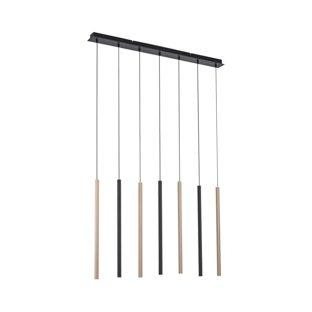 Unique pendant lamp Flute 7-light Paul Neuhaus 4012248374771