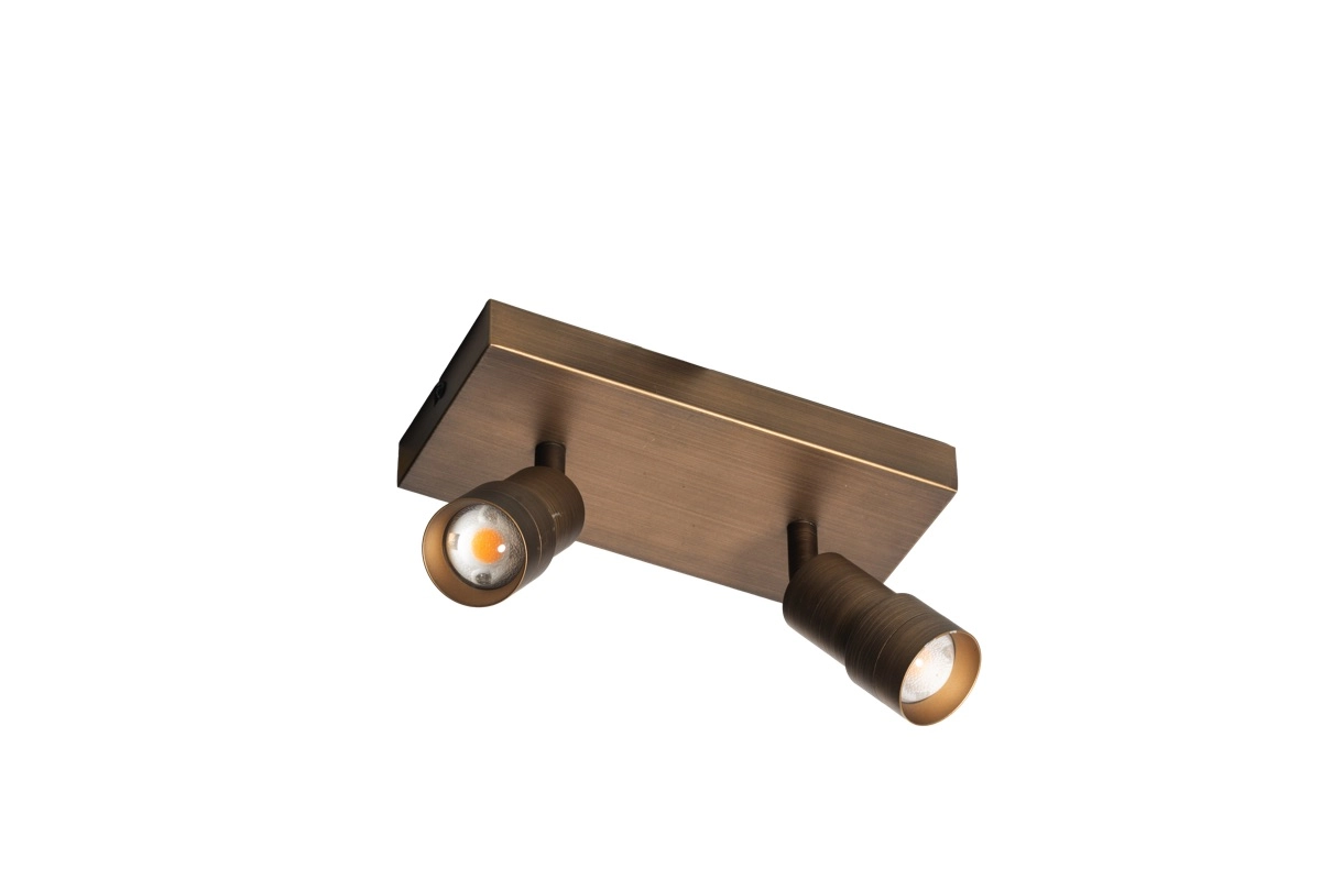 Double surface-mounted spotlight Liam LED - Bronze