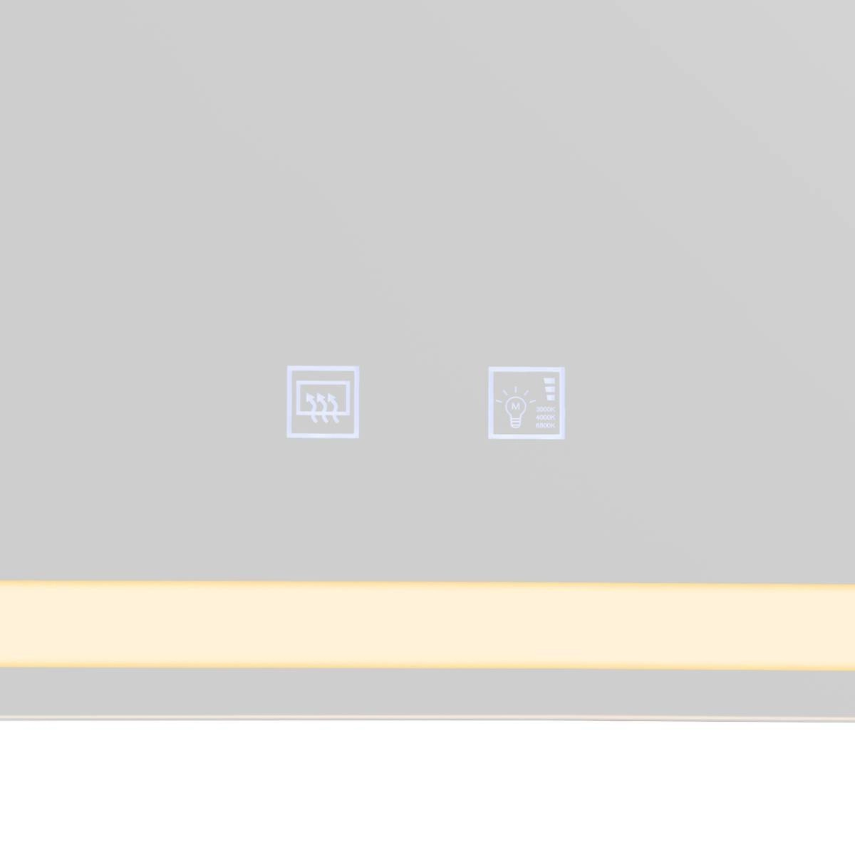 LED mirror lamp Trukko Square 60x80cm chrome SLV 4024163248808