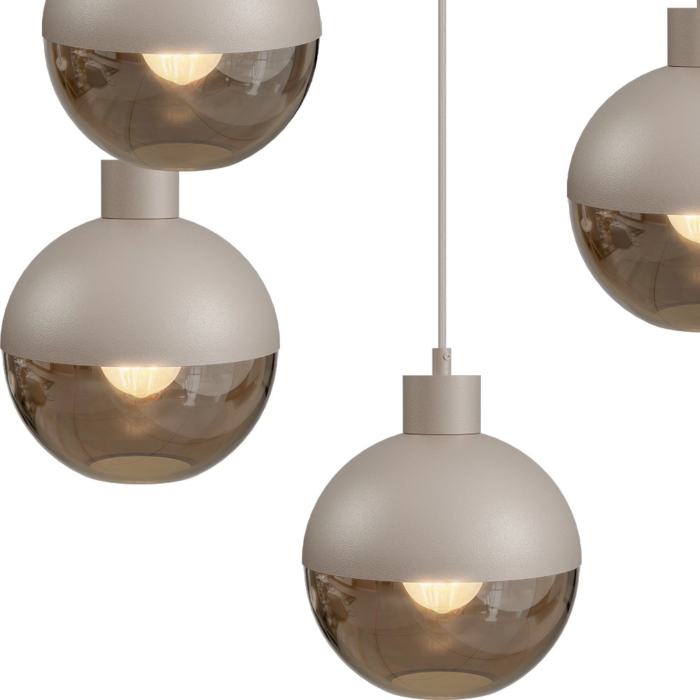Design pendant lamp Opera 5-light beige terra Ø 50cm Masterlight 8718121424262