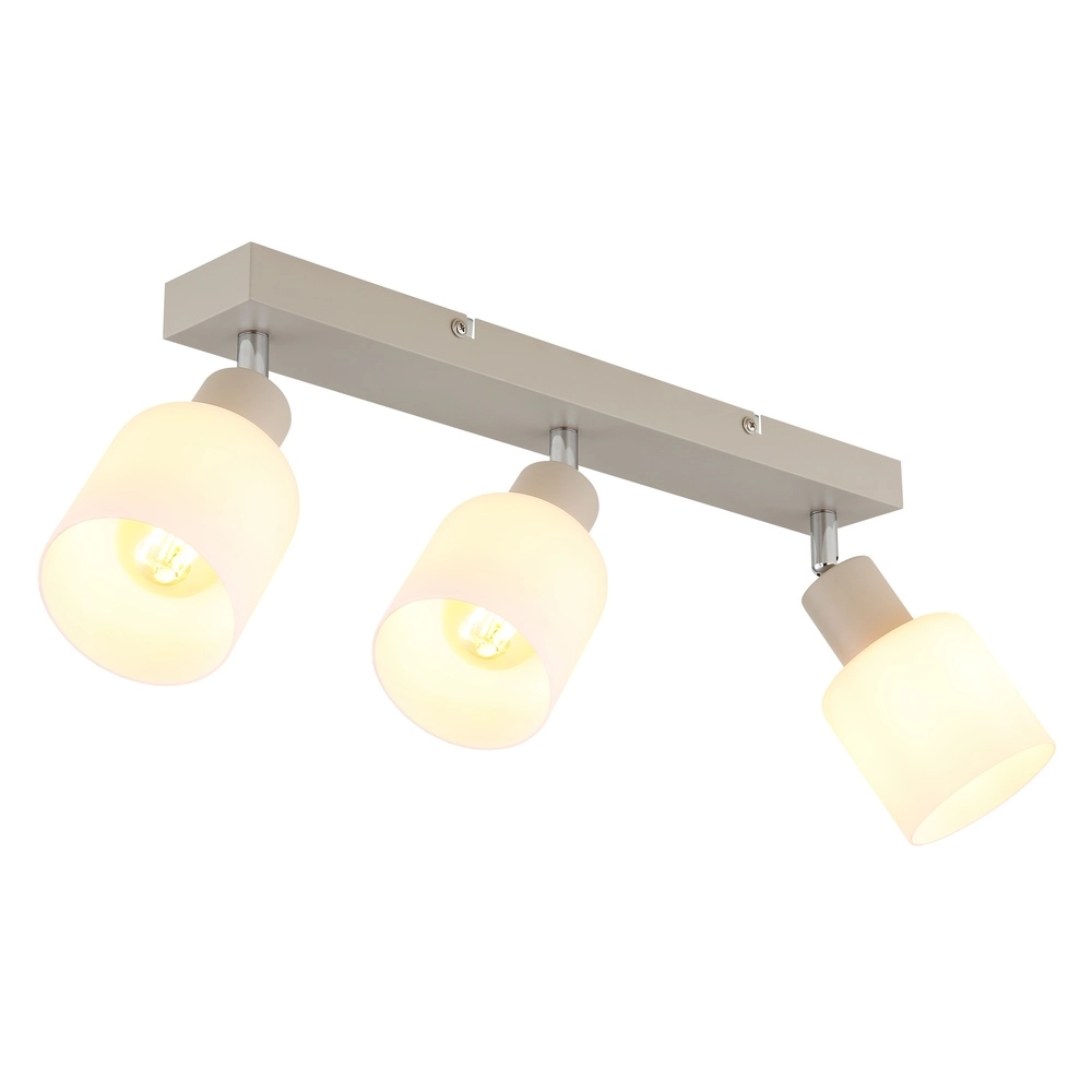 3-light ceiling spotlight Trent sand brown