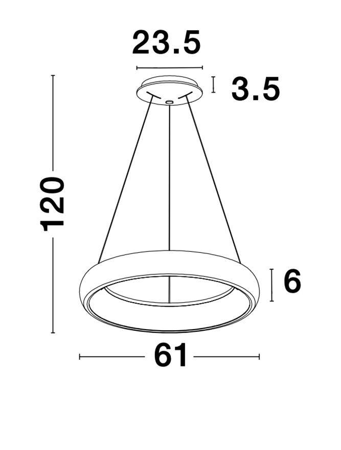Design pendant lamp Albi white Ø 61cm Lyora 5212017416902