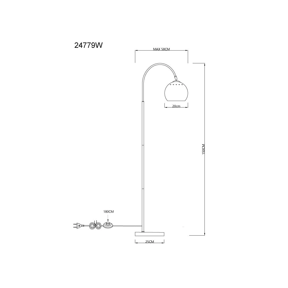 Design floor lamp Benno white Globo 9007371516933
