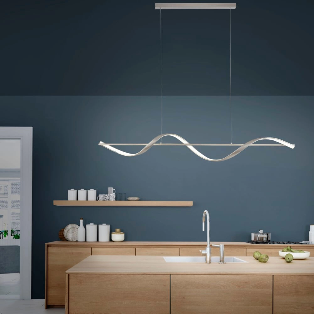 Wavy pendant lamp Q-Swing metal Paul Neuhaus 4012248374856