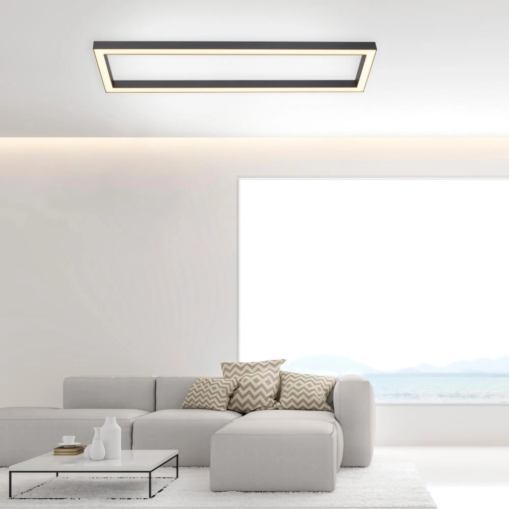 Rectangular ceiling lamp Pure Lines Square anthracite Paul Neuhaus 4012248357941