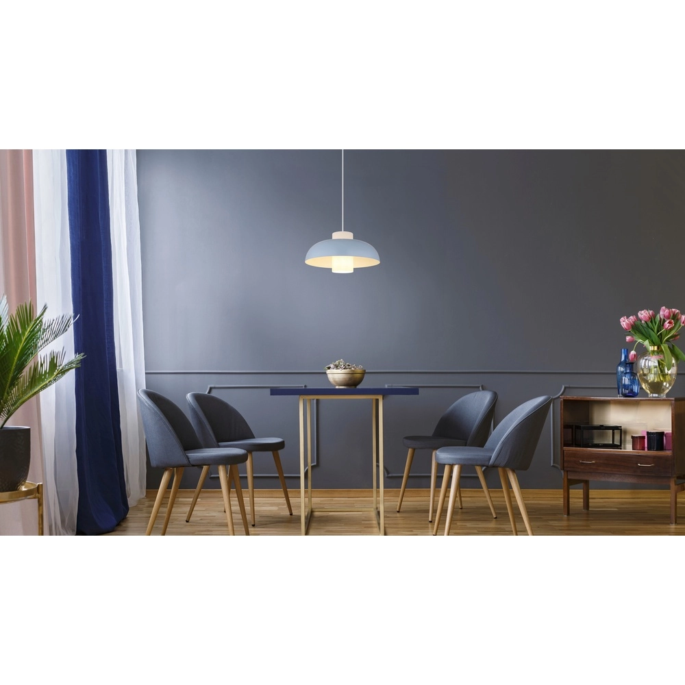 Modern pendant lamp Lowe blue Ø 38cm Globo 9007371518166