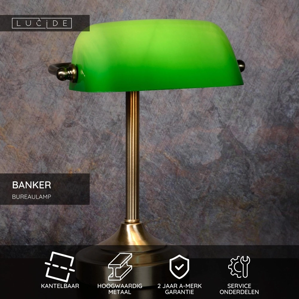 Desk lamp Banker bronze Lucide 5411212174031