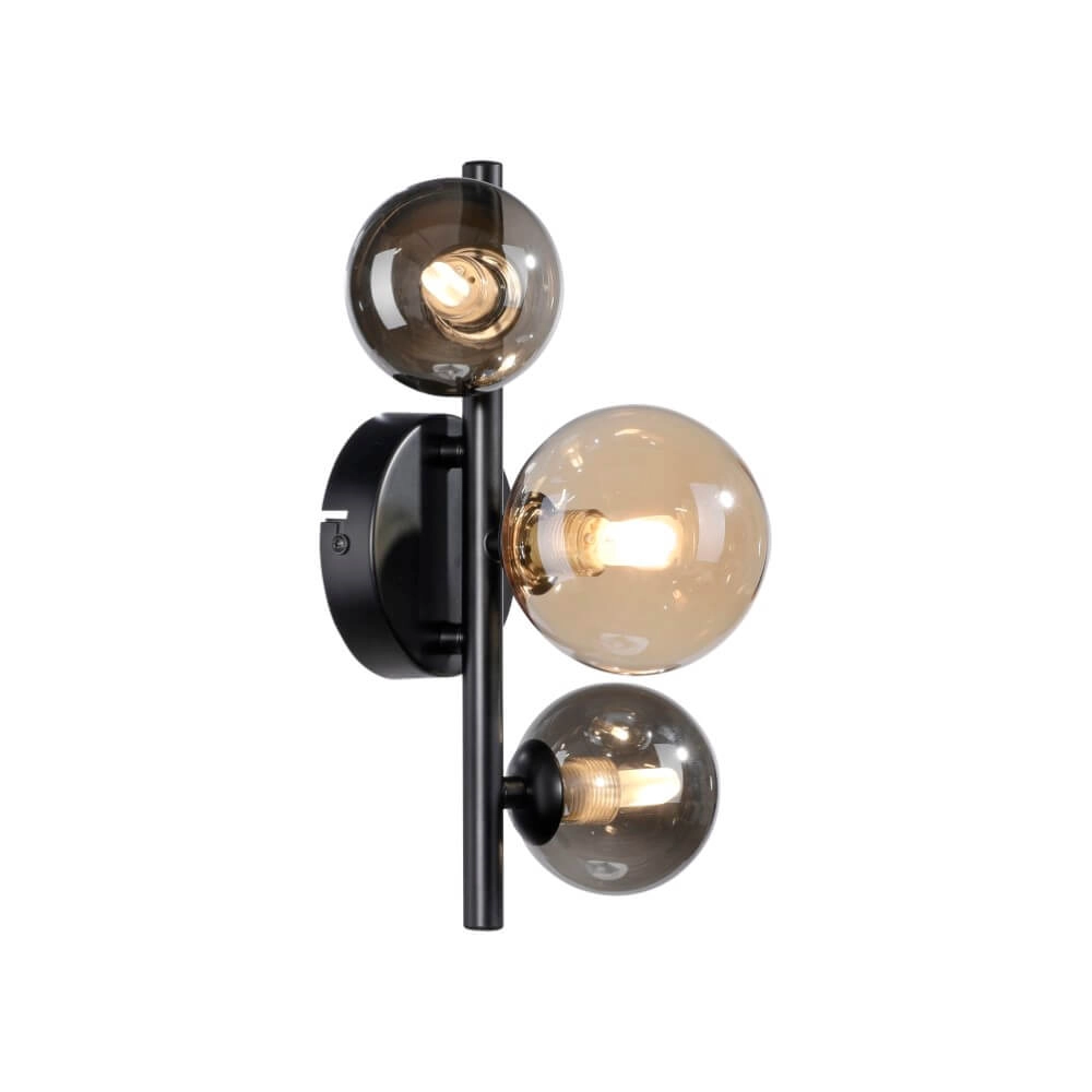 Black wall lamp Popsicle 3-light Paul Neuhaus 4012248375501