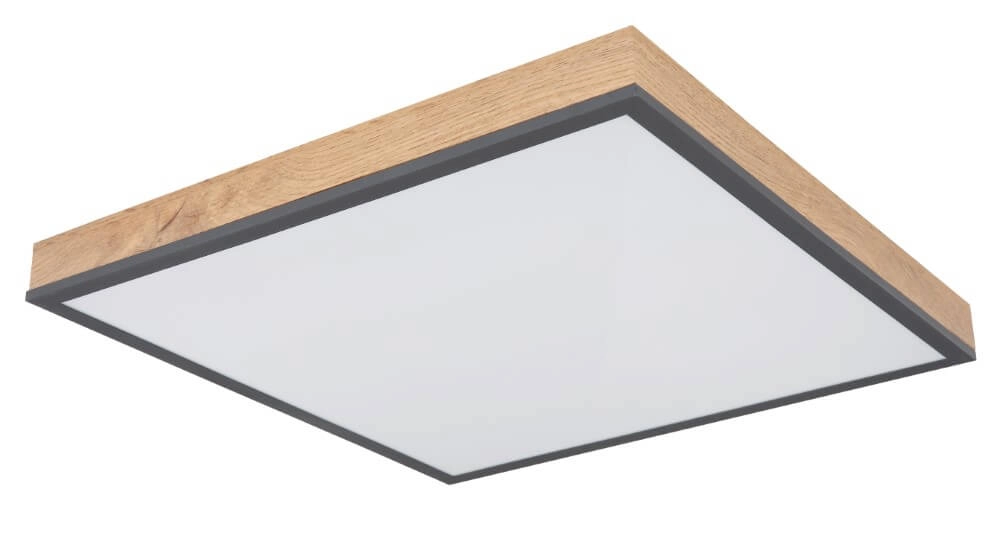 Wooden led ceiling light Doro 45x45cm Globo 9007371418992