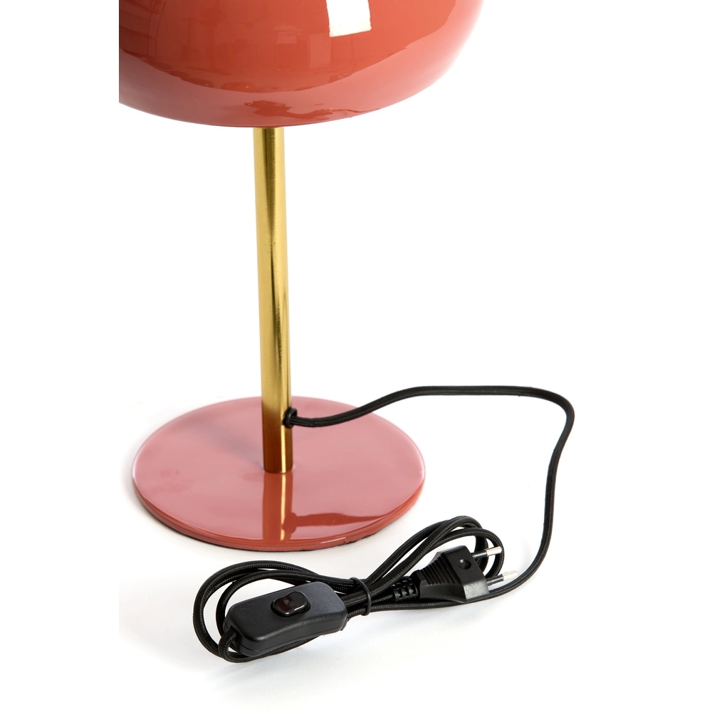 Table lamp Surin Ø 22cm - gloss coral with gold Light & Living 8717807743420