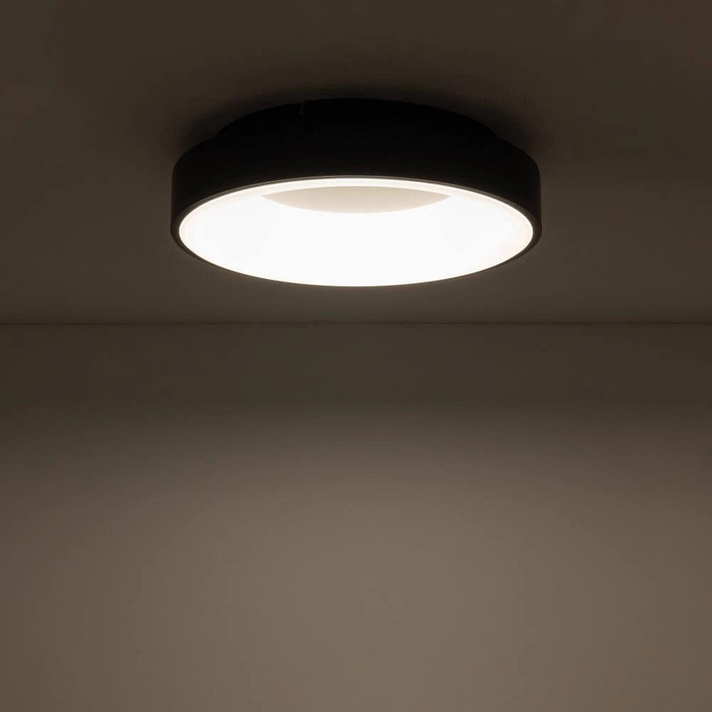 Round ceiling lamp Nikki Round black Ø 38cm Lyora 5903139112062