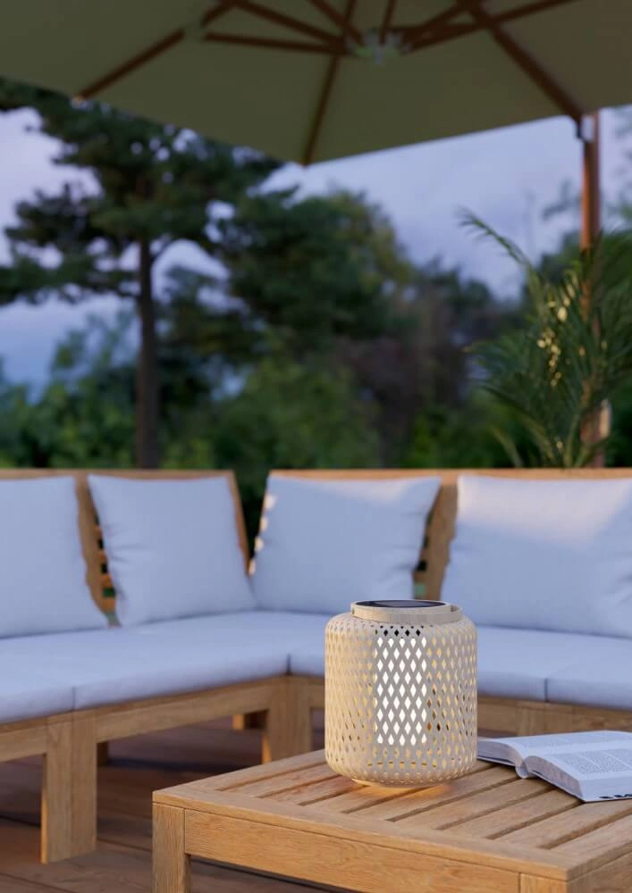 Solar table lamp Marliano Rattan Diamonds Eglo 9008606297948