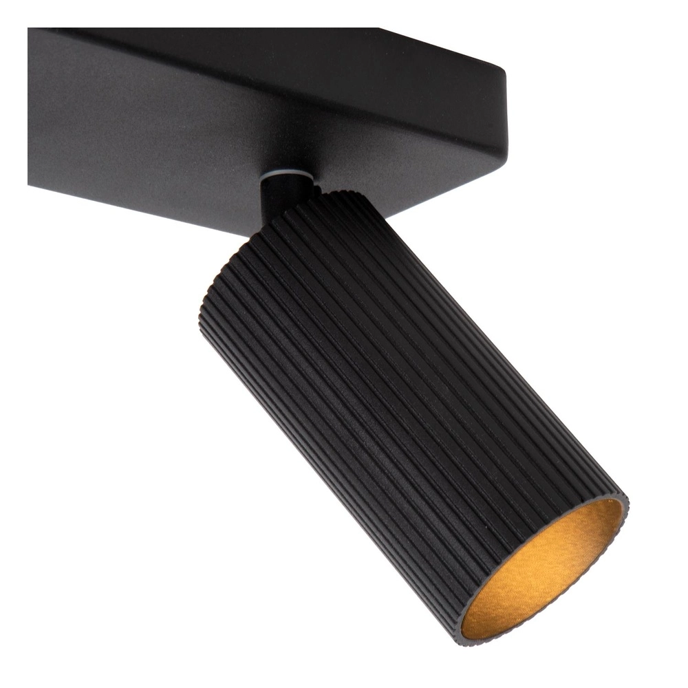 Surface-mounted ceiling spot Clubs 2-light black Lucide 5411212093509