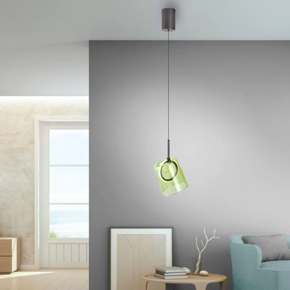 Pendant lamp Zula green Paul Neuhaus 4012248383605