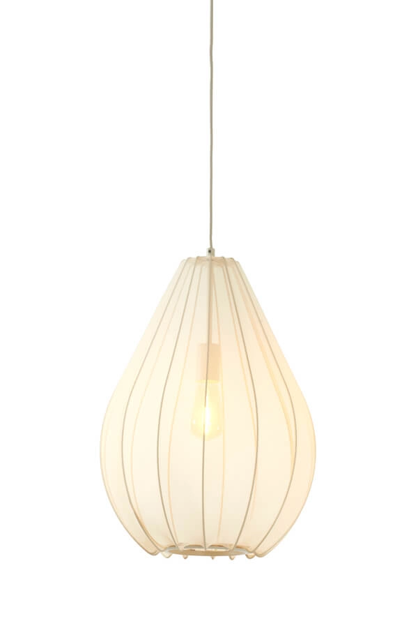 Japandi pendant lamp Itela cream Ø 38cm